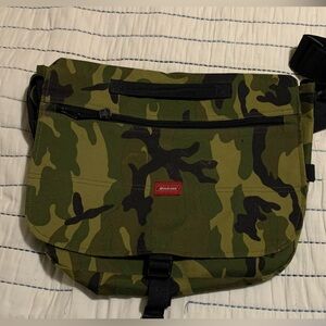 Dickies Green and Black Camo Messenger Bag